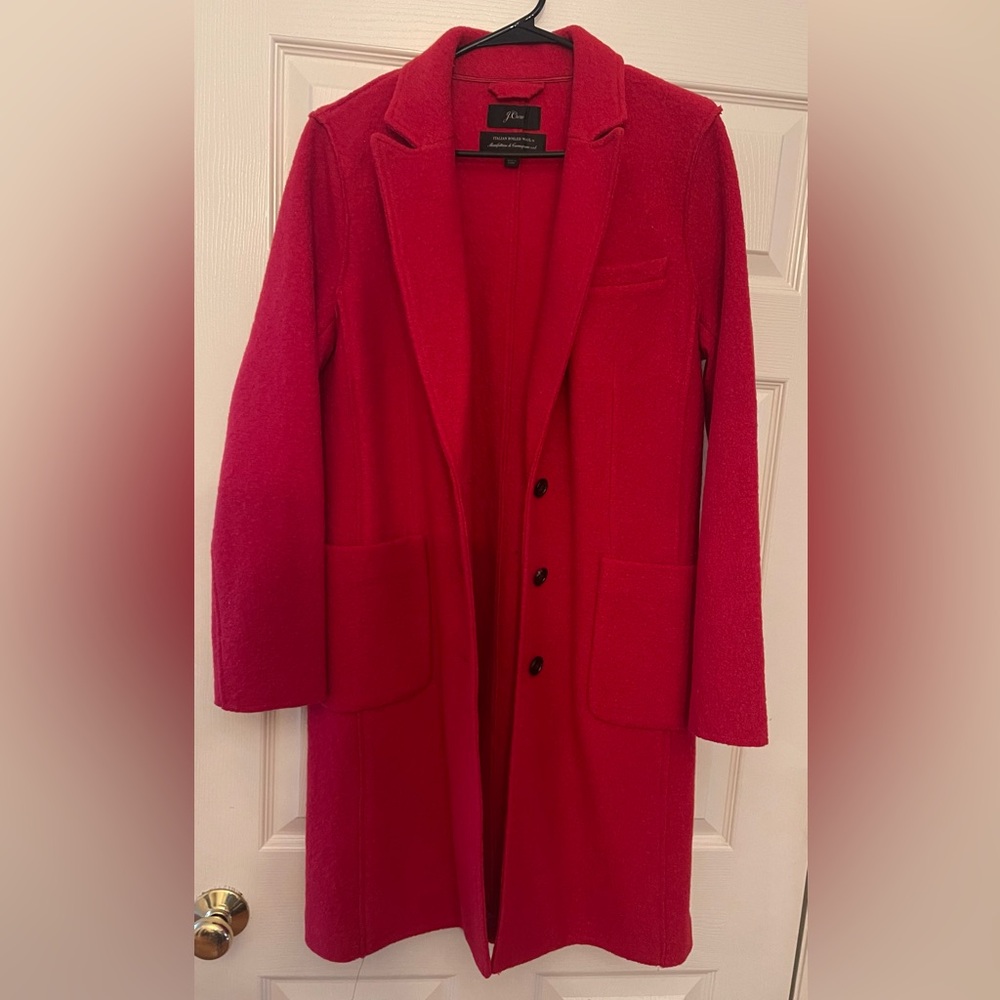 J Crew Italian Boiled Wool Coat